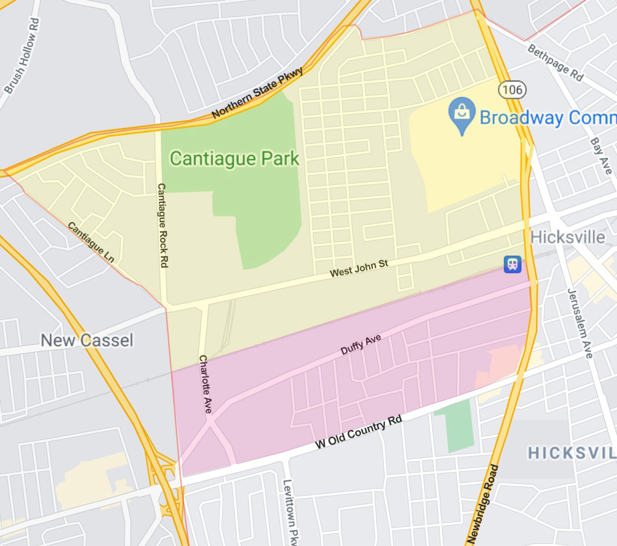 Hicksville Map